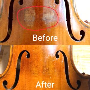 リタッチを施した部分